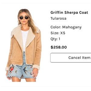 REVOLVE Griffin Sherpa Coat in Mahogany